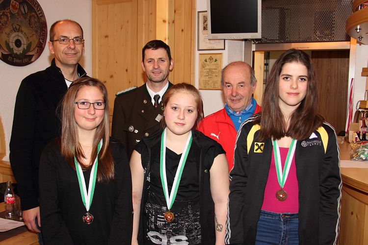 2016 Bezirksmeisterschaft LG 9 Siegerbild Jungschützinnen